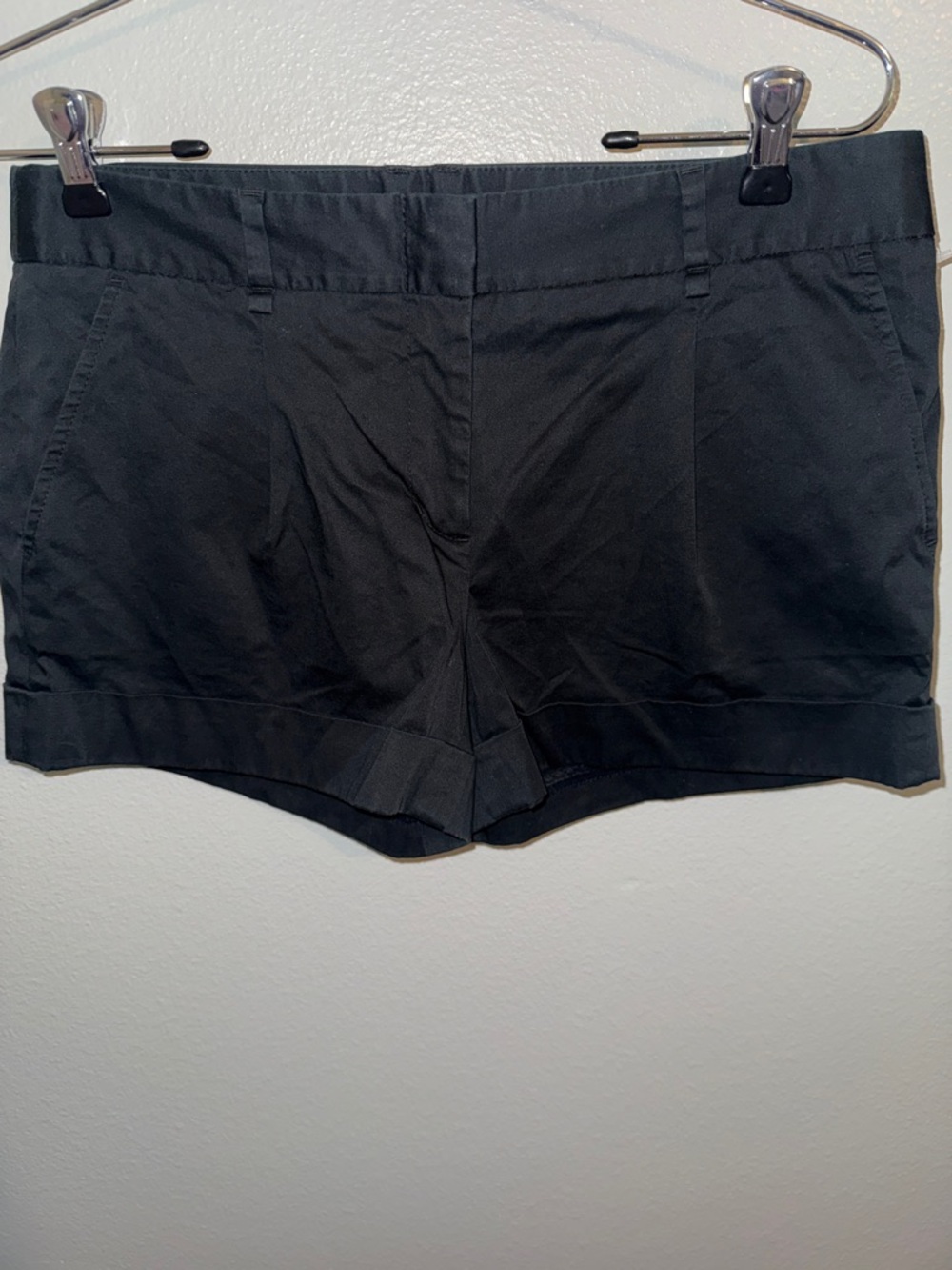 BCBGMaxAzria Black High-Rise Cuffed Dress Shorts